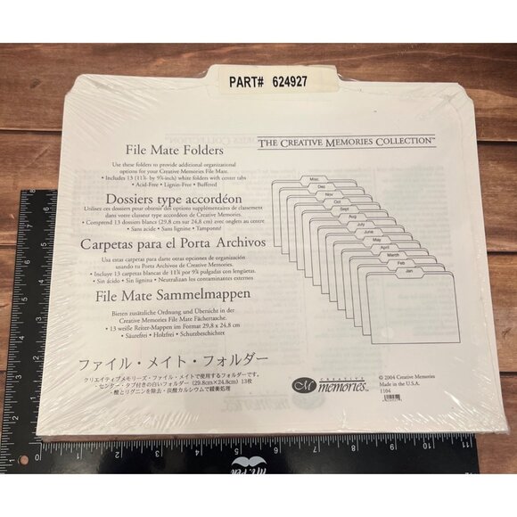 2004 Creative Memories File Mate Folders 8.5" X 11" 06249274 - Picture 1 of 3